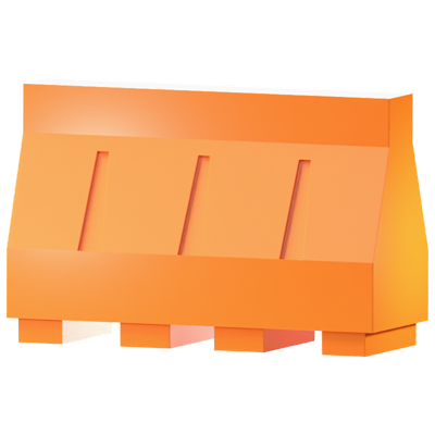 Traffic Barrier 3D Icon 3D Graphic