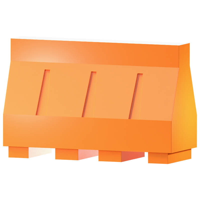 Traffic Barrier 3D Icon 3D Graphic