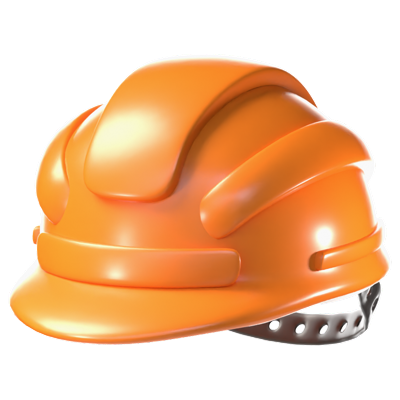 Safety Helmet 3D Icon 3D Graphic