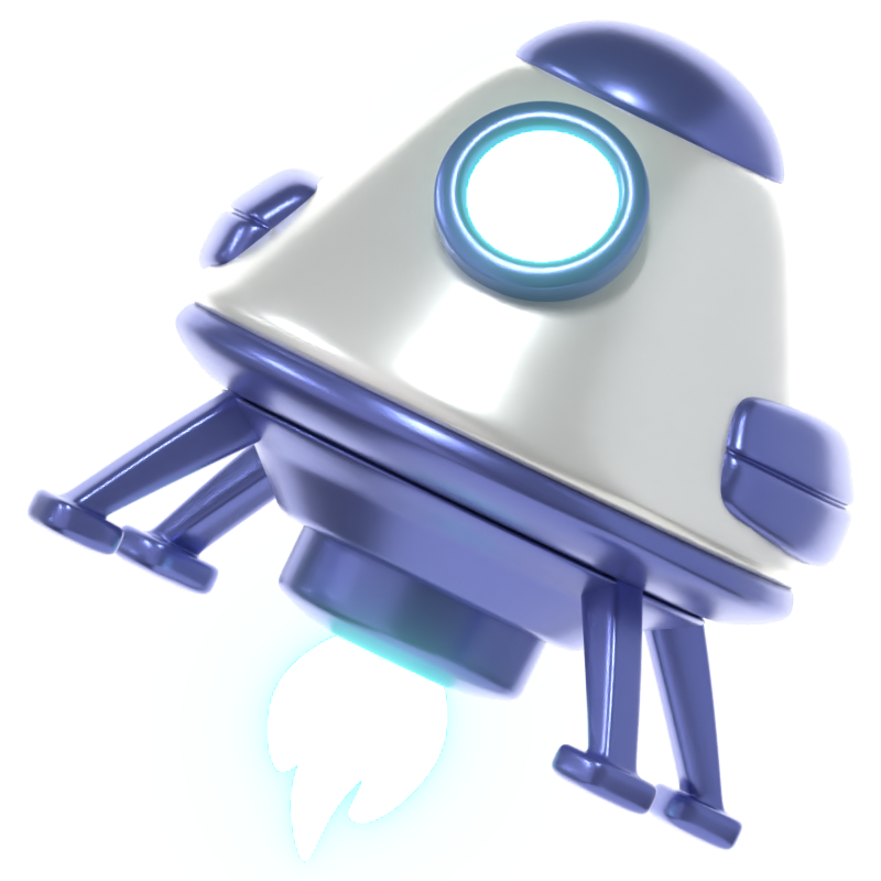 Raumkapsel 3D Icon