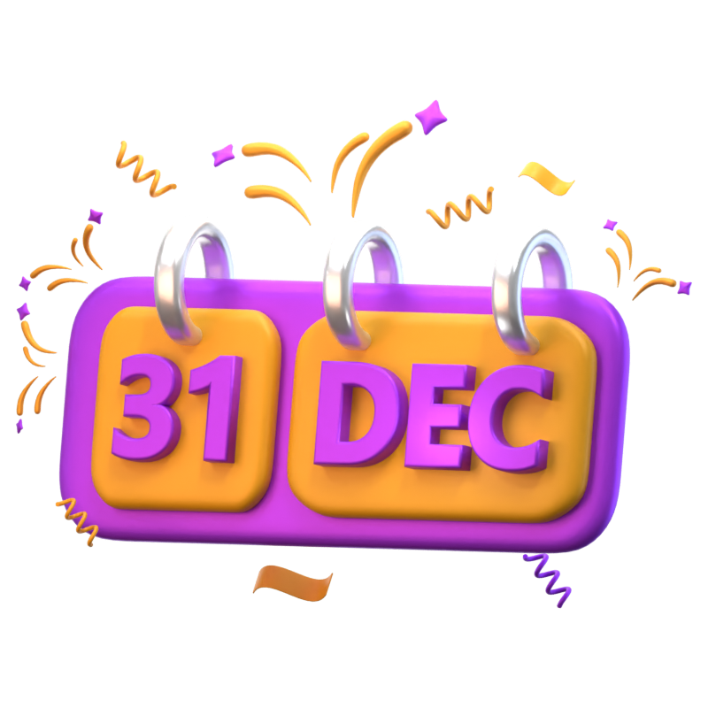 12月のカレンダー 3D アイコン 3D Graphic