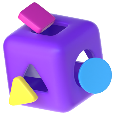 icono 3d de caja de puzzle 3D Graphic