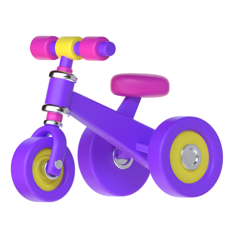 Children Tricycle 3D Icon