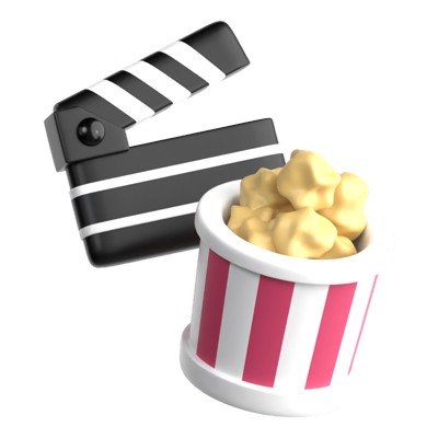 Movie Night 3D Icon 3D Graphic