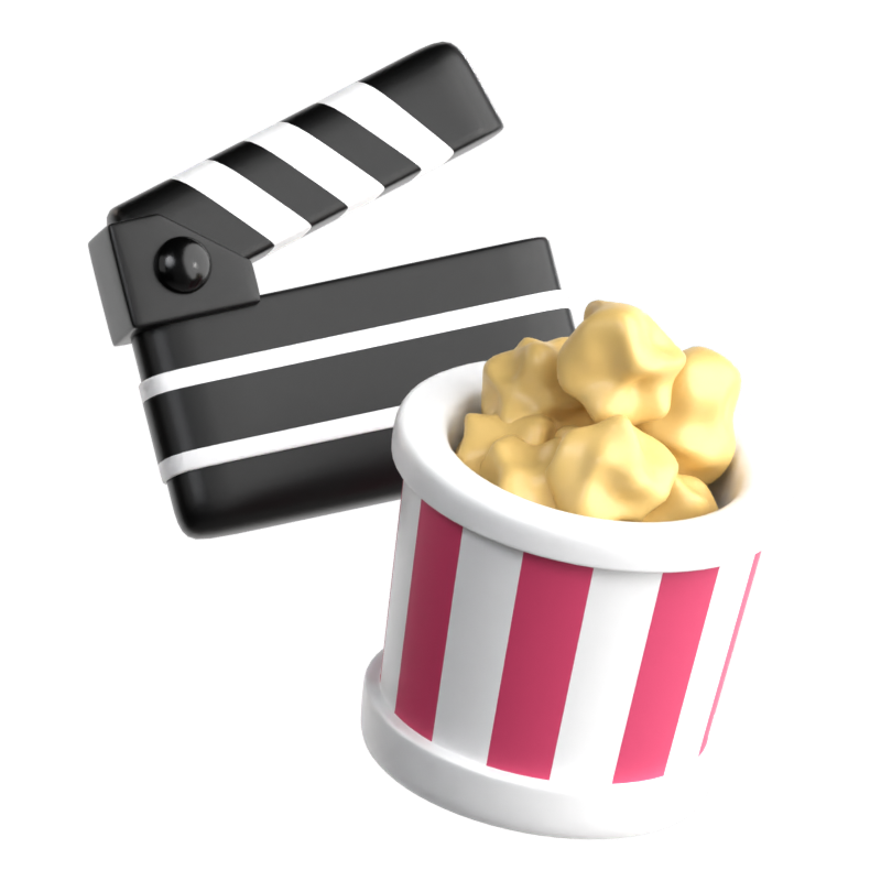 Movie Night 3D Icon 3D Graphic