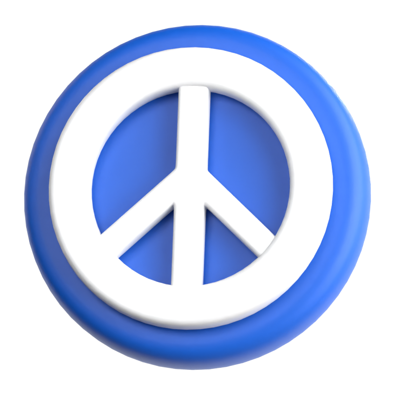 Peace Sign 3D Icon 3D Graphic