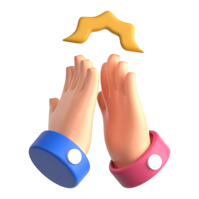 high five 3d-symbol 3D Graphic