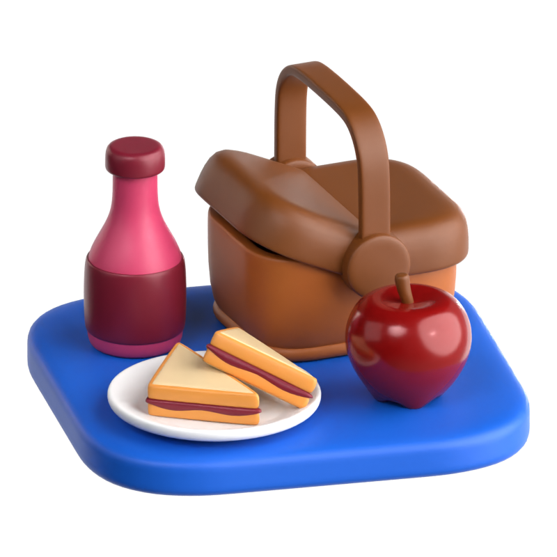 Picnic Icono 3D 3D Graphic