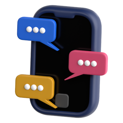 chat bubble icono 3d 3D Graphic