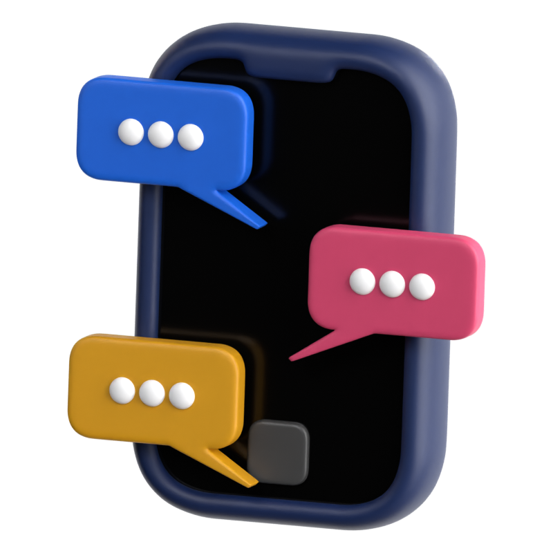 Chat Bubble 3D-Symbol 3D Graphic