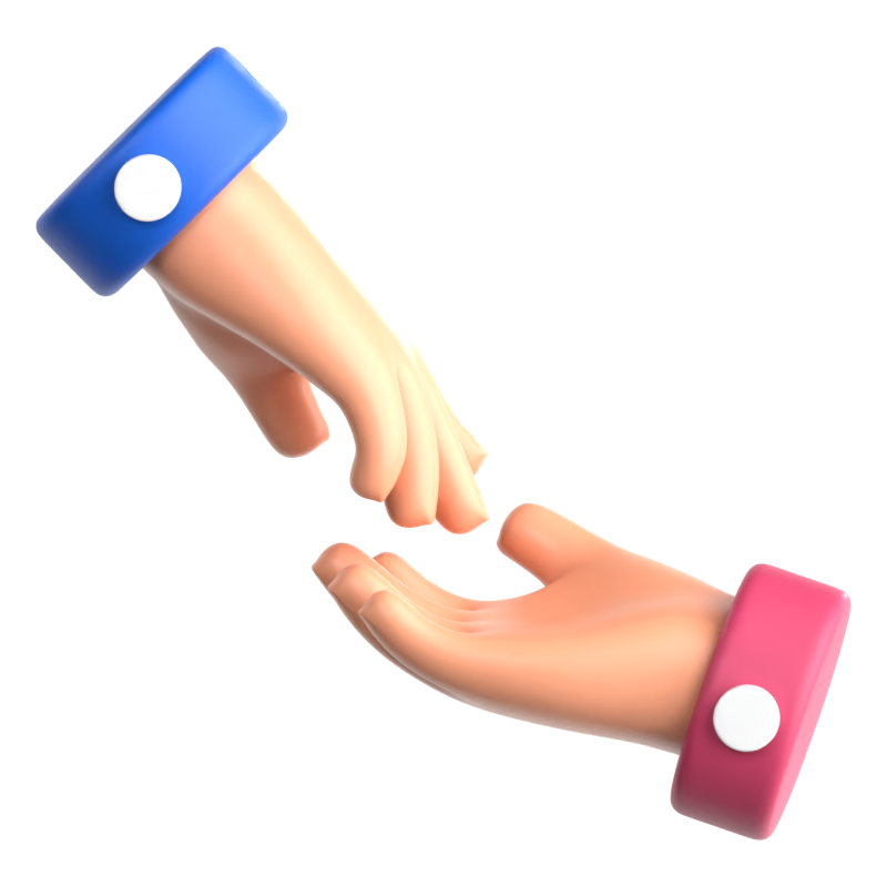 Helping Hand 3D Icon 3D Graphic