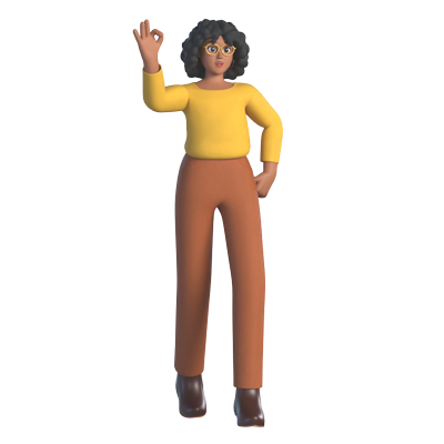 Ashley Social Media Manager 3D Character 3D Graphic