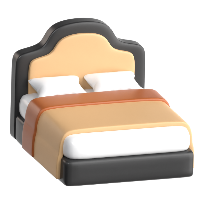 Cama Icono 3D 3D Graphic