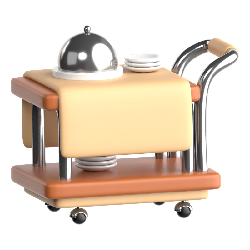 Room Service 3D Icon 3D Graphic