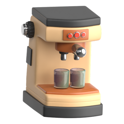 kaffeemaschine 3d-symbol 3D Graphic