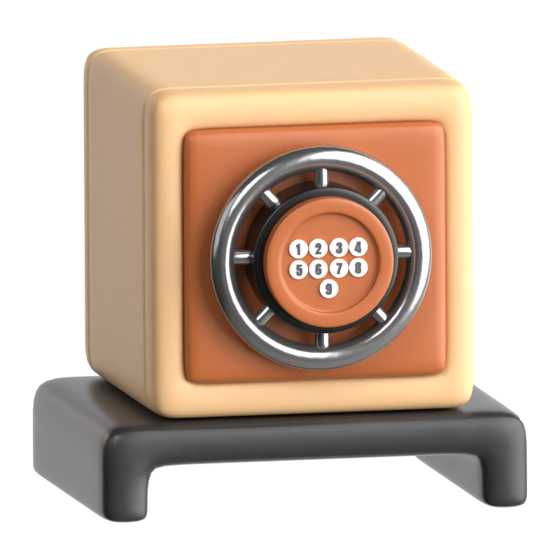 Safe 3D Icon