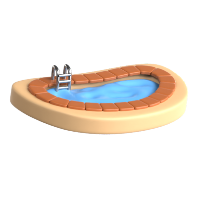 Schwimmbad 3D Icon 3D Graphic