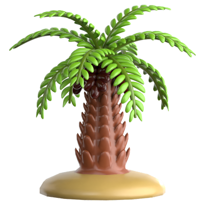 Palmera datilera Icono 3D 3D Graphic