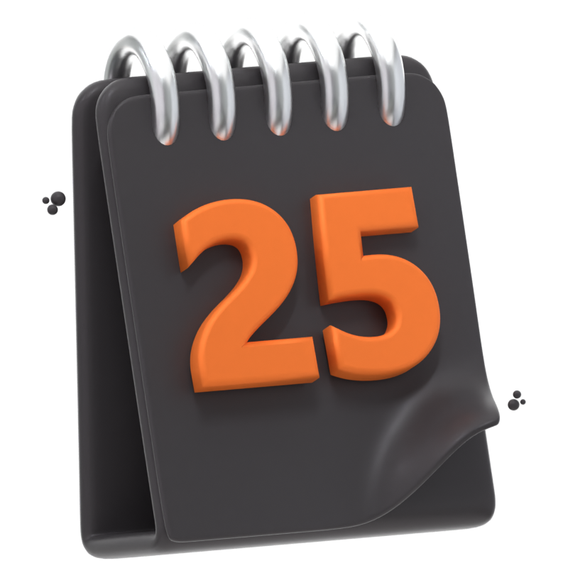 Kalender 3D-Symbol 3D Graphic