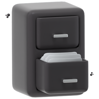 File Cabinet 3D Icon 3D Graphic