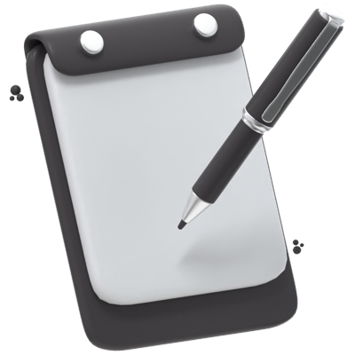 Notepad 3D Icon 3D Graphic