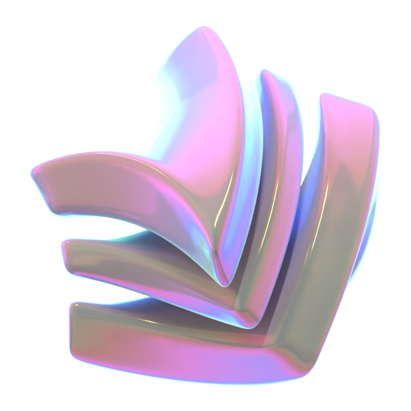 Hologram Geometric Abstract Cube 3D Icon