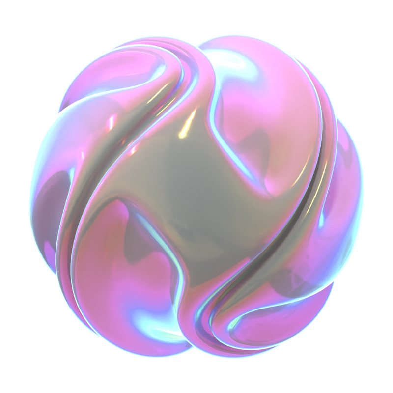 Hologram Geometric Abstract Sphere 3D Icon 3D Graphic