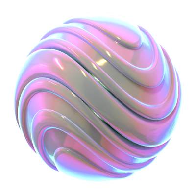 hologramm geometrische twist sphere 3d icon 3D Graphic