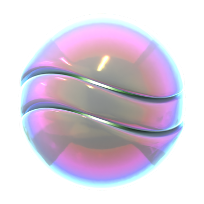 hologramm geometrische streifen kugel 3d icon 3D Graphic