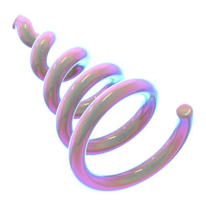 Hologramm Geometrische Spirale 3D-Symbol