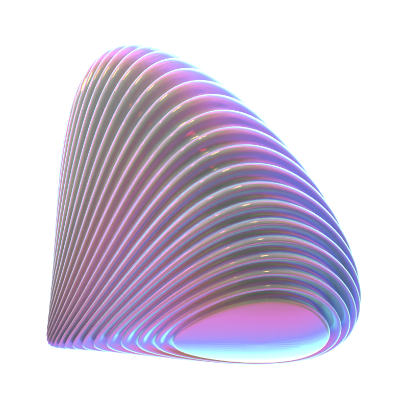 Hologram Geomotric Wave Triangle 3D Icon 3D Graphic