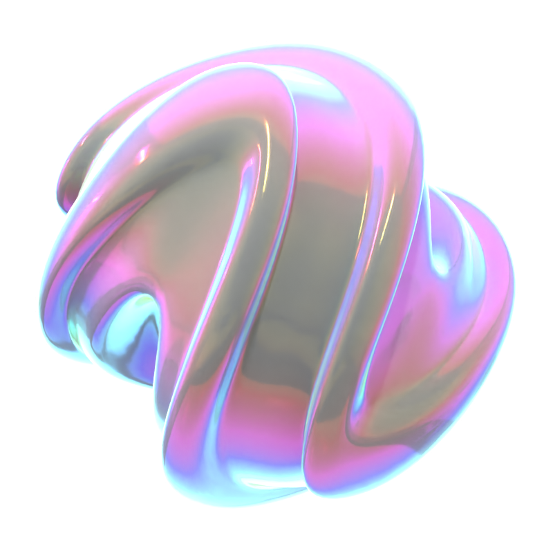 Hologramm Geometrische Twist Bend Sphere 3D Icon 3D Graphic