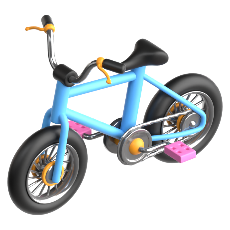 Fahrrad 3D-Symbol