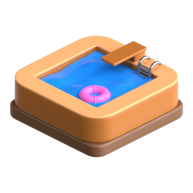 Schwimmbad 3D Icon 3D Graphic