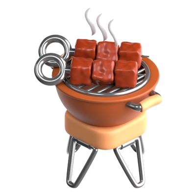 Icono 3D de barbacoa 3D Graphic