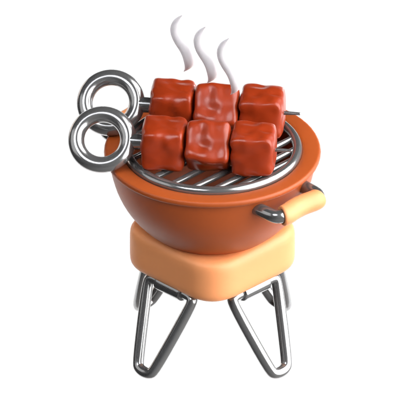 Icono 3D de barbacoa 3D Graphic