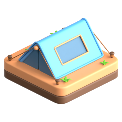 Camping 3D-Symbol 3D Graphic