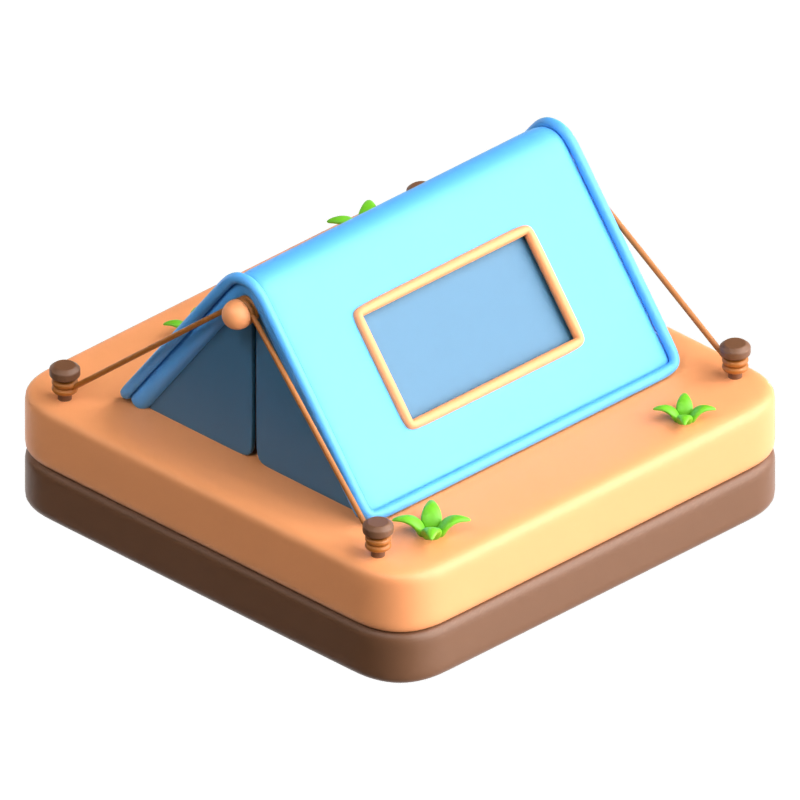 Camping 3D-Symbol 3D Graphic