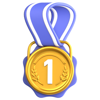 Gold Medal 3D Icon 3D Graphic