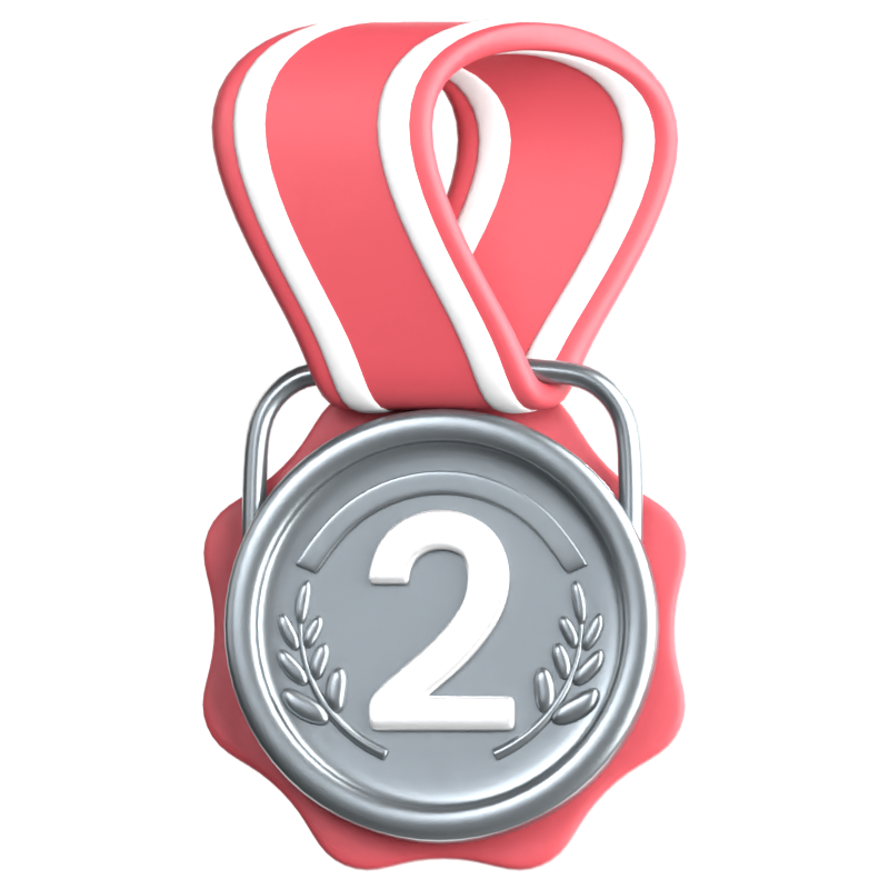 Silver Medal 3D Icon