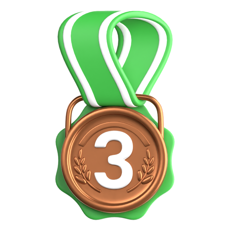 Bronzemedaille 3D-Symbol