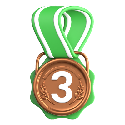 ícone 3d da medalha de bronze 3D Graphic