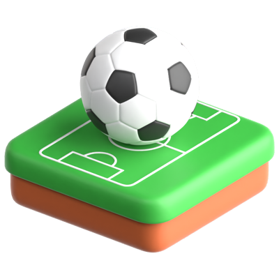 Fußball 3D-Symbol 3D Graphic