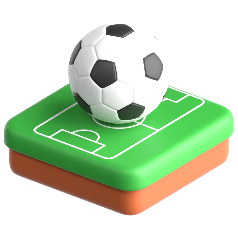 Fußball 3D-Symbol