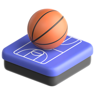 Basketball 3D-Symbol 3D Graphic