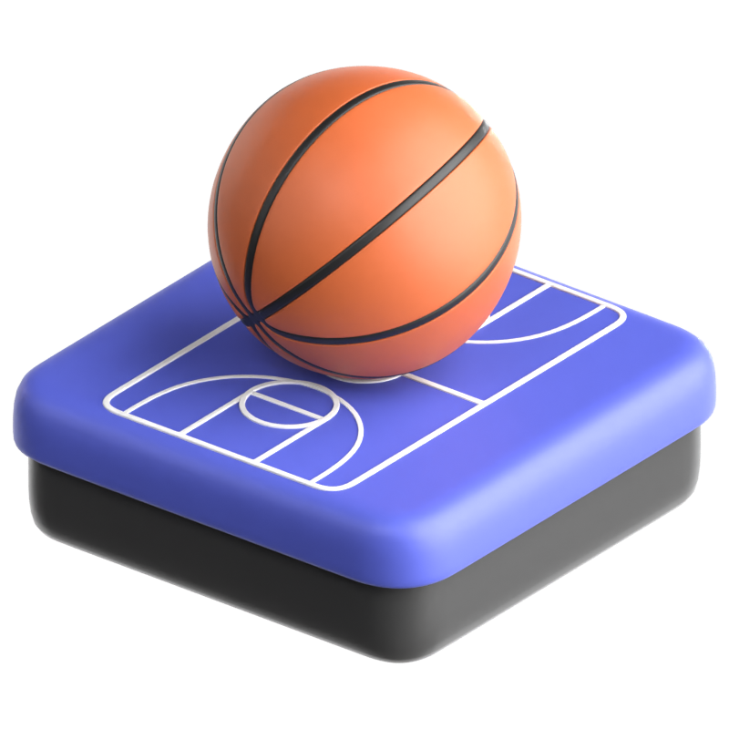 Basketball 3D-Symbol