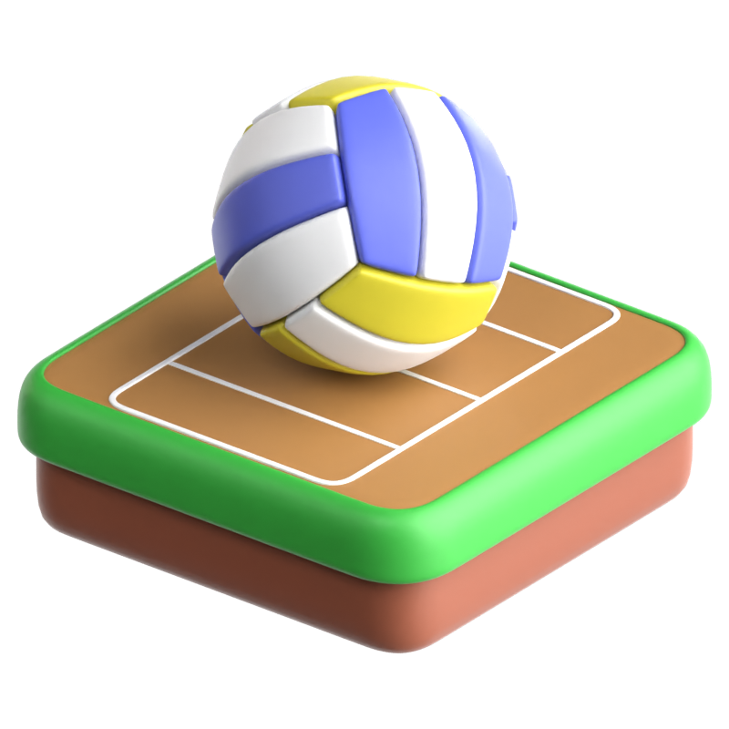 Icono 3D de voleibol 3D Graphic