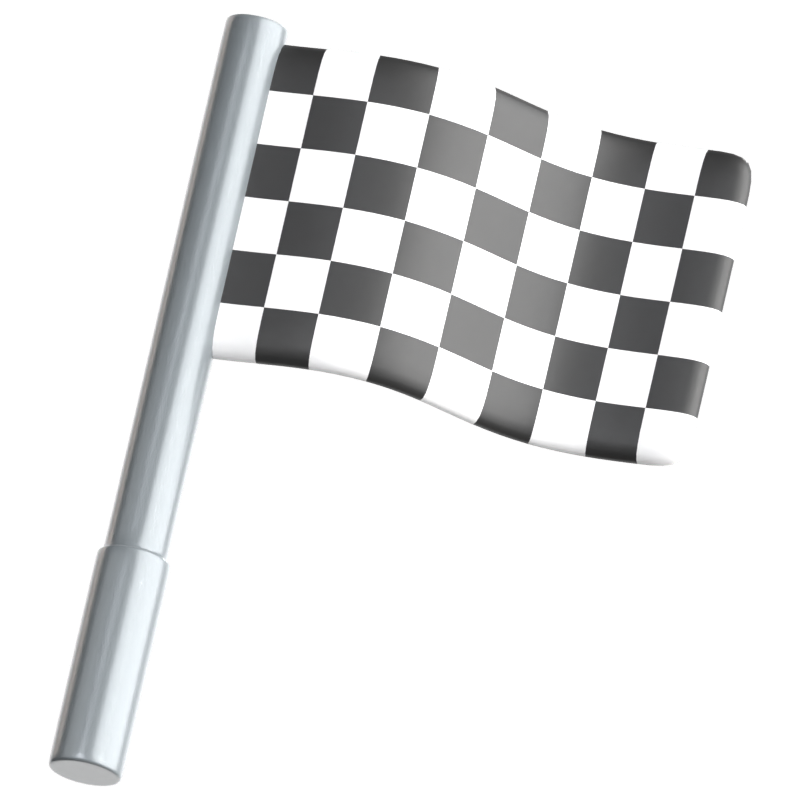 Startflagge 3D-Symbol 3D Graphic