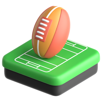 Rugby 3D Icon 3D Graphic