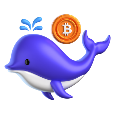 Crypto Whale 3D Icon 3D Graphic